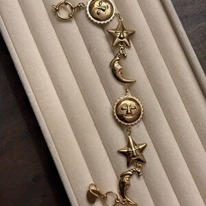 Gold Celestial Charm Bracelet